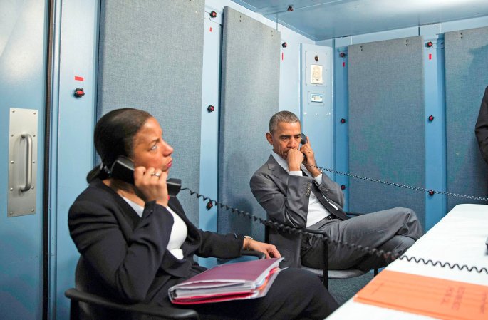 This Is A Rare Shot Of POTUS Inside A Sensitive Compartmented Info Facility