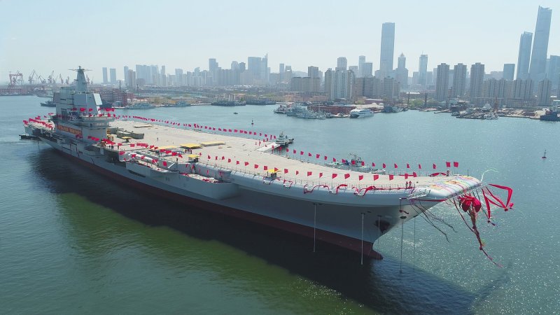 China Launches Its First Home-Built Clone Of An Aircraft Carrier