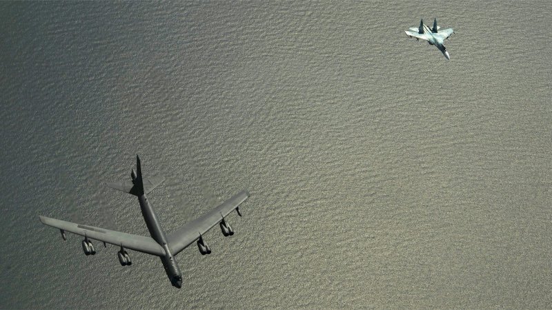 This Russian Su-27 Pulled Off The Ultimate Photo Bomb On U.S. Bombers