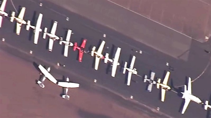 Think Eclipse Traffic Sucks? Check Out The Plane Lineup At Madras Airport In Oregon!