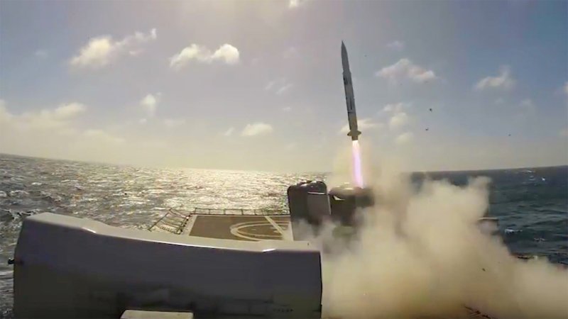 Watch The Navy Fire Its New Evolved Sea Sparrow Block II Missile For The First Time