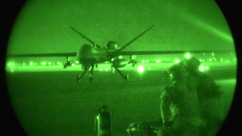 Glimpse Of The Future?: MC-130 Sets Up Forward Refueling Point For MQ-9 Reaper Drone