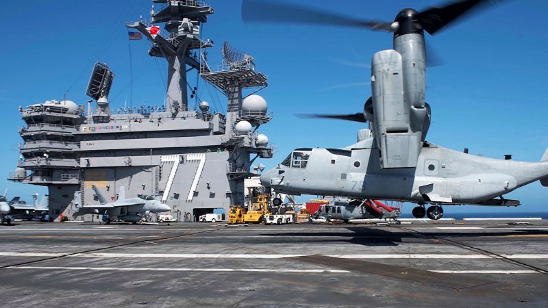 Navy Details Plans For Carrier Onboard Delivery CMV-22 Osprey Squadrons As Tests Continue