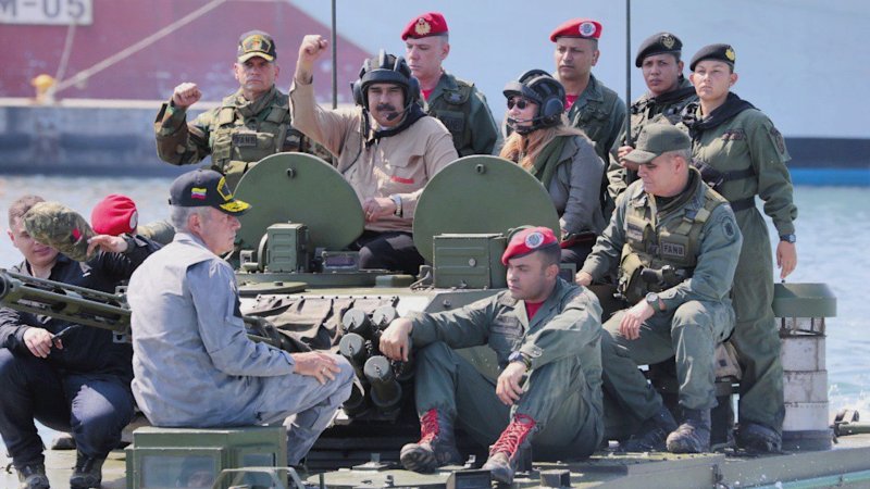 Maduro Dons Tanker Helmet And Rides Amphibious Vehicle In Cheesy Show Of Strength