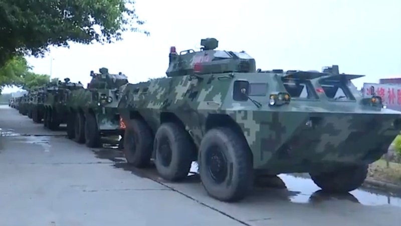 Chinese Paramilitary Police Have Appeared In Force Near Hong Kong As Tension Mounts