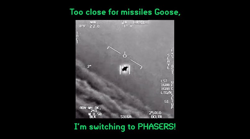 Engage The UFO Phenomenon By Telling Goose You’re Switching To Phasers With This T-Shirt