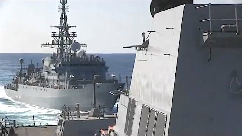 American Destroyer Sounds Collision Alarm As Russian Ship Gets Aggressive In The Middle East (Updated)