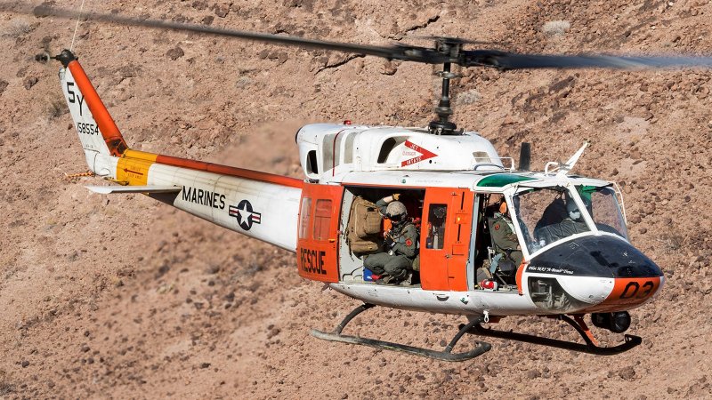 This Workhorse Huey Rescue Helicopter Flew President Reagan As Marine One In Its Previous Life