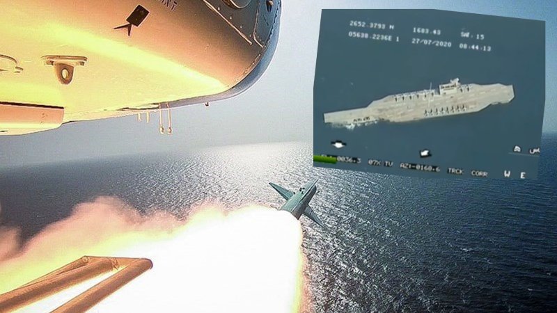 Iran Fires Missiles At Its Fake Carrier, Says Its Satellite Has Been Watching From Above (Updated)