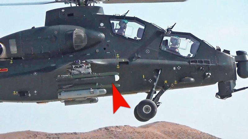 Chinese Z-10A Attack Helicopter Shows Off New Missile During Live-Fire Exercise