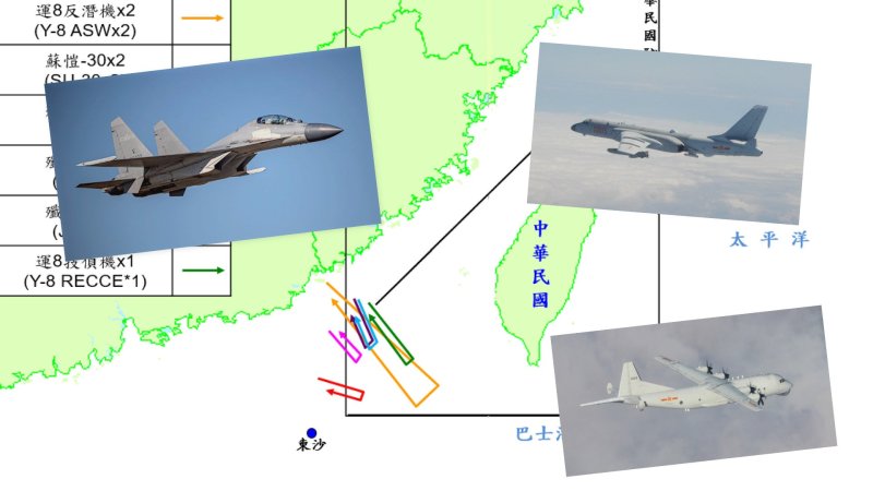 Flood Of Chinese Aircraft South Of Taiwan Continues Days After Mock Attack Runs On U.S. Carrier