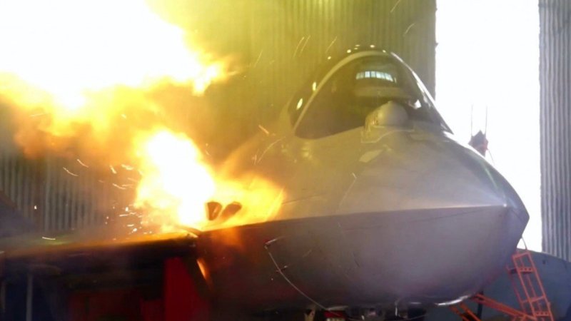 Watch Russia’s Su-57 Felon Advanced Combat Jet Let Its 30mm Cannon Rip