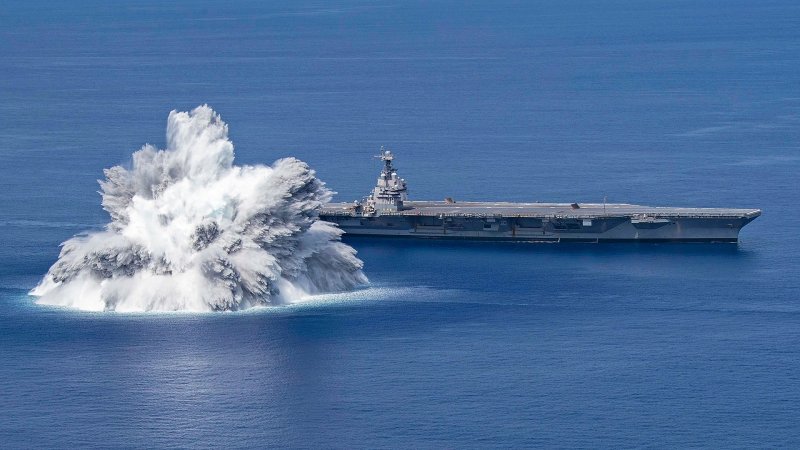 Shocking Images: America’s Newest Aircraft Carrier Endures Explosive Tests Off Florida (Updated)