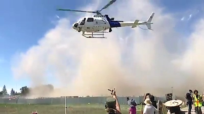 Border Patrol Helicopter Just Tried To Disperse A Protest Using Its Rotor Downwash