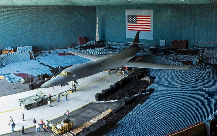 The B-1B ‘Bone’ Rolls Out Of The World’s Largest Anechoic Test Chamber