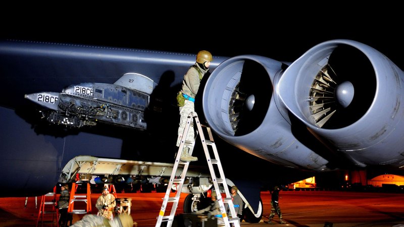 Engine Falls Off B-52 During A Training Sortie Over North Dakota