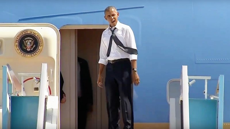 President Obama Wants Bill Clinton To Stop Lollygagging And Get His Butt On Air Force One!