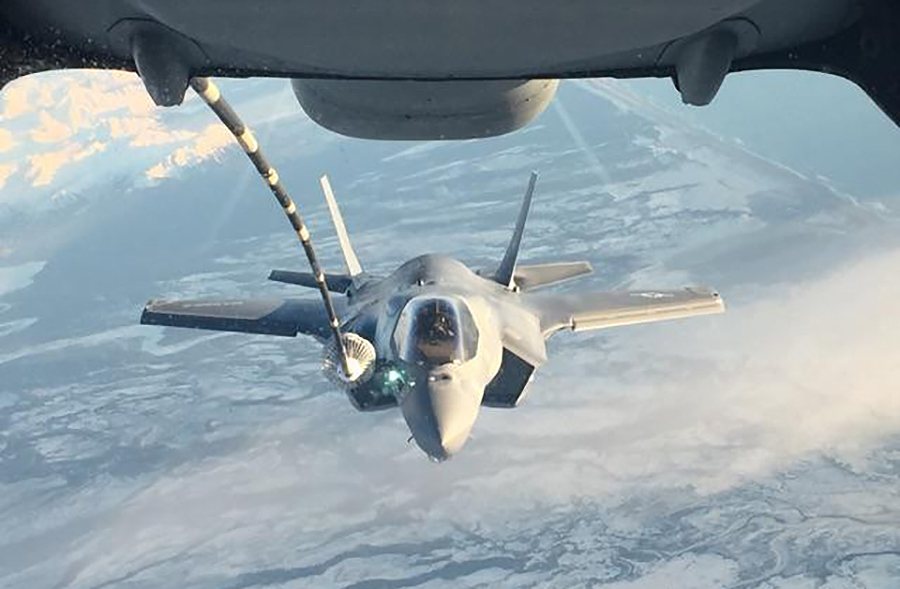 Photo of F-35B during its transit to Japan-USMC